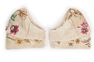 Lot 84 - Spitalfields brocaded silk dress panels, circa...