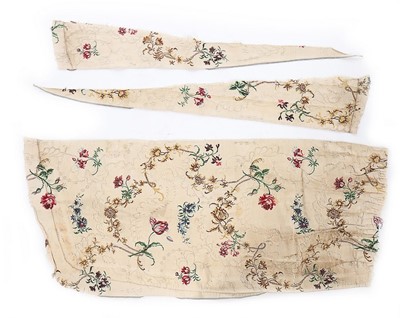 Lot 84 - Spitalfields brocaded silk dress panels, circa...