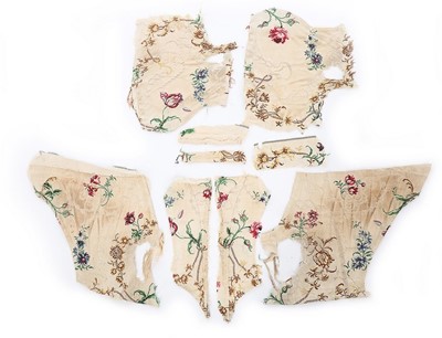 Lot 84 - Spitalfields brocaded silk dress panels, circa...