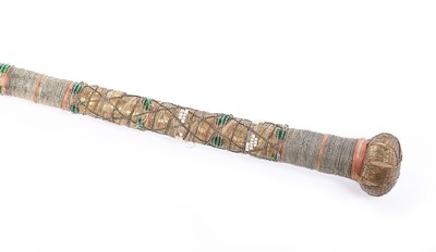 Lot 91 - A finely beaded riding crop, early 19th...