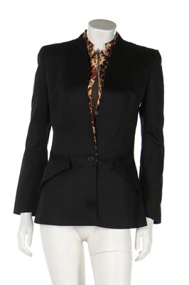 Lot 374 - An Alexander McQueen black cotton jacket,...
