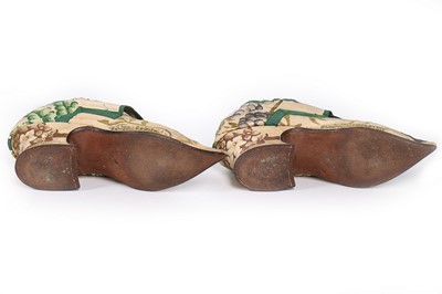 Lot 70 - A fine pair of matching Spitalfields brocaded...