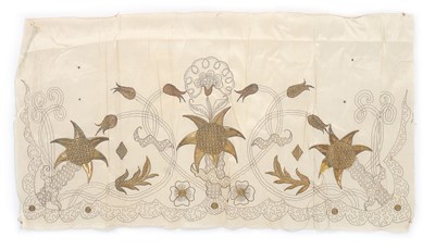 Lot 72 - An un-finished embroidered apron, circa...