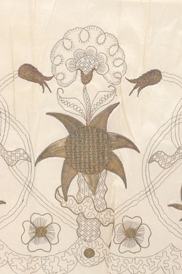 Lot 72 - An un-finished embroidered apron, circa...