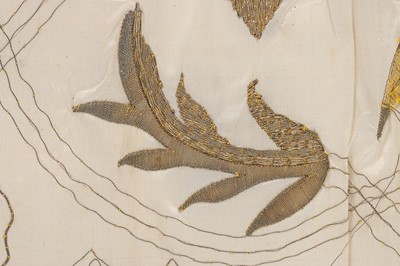 Lot 72 - An un-finished embroidered apron, circa...