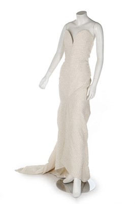 Lot 375 - A Vivienne Westwood ivory lurex-silk...