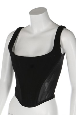 Lot 377 - A Vivienne Westwood black bustier, 2000s, Red...