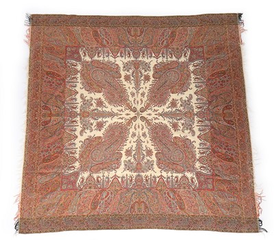 Lot 449 - A good Gibb & Macdonald woven square shawl,...