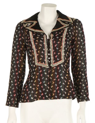 Lot 311 - An Ossie Clark/Celia Birtwell woven jacket, circa 1971