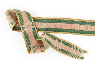 Lot 416 - A rare pair of wedding garters, English, mid...