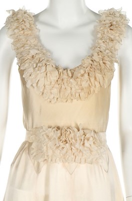 Lot 80 - A Jeanne Lanvin couture ivory satin bias-cut...