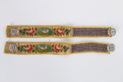 Lot 417 - Three pairs of ladies' garters, comprising:...