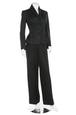 Lot 95 - A John Galliano black wool Victorian-inspired...