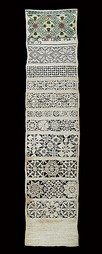 Lot 56 - An outstanding border band sampler, initialled...