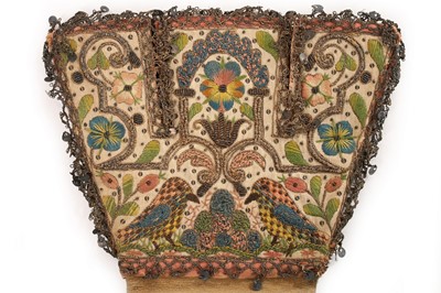 Lot 67 - A fine pair of embroidered gloves, English,...