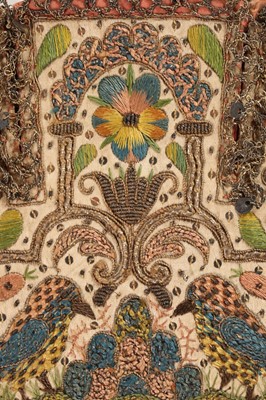 Lot 67 - A fine pair of embroidered gloves, English,...