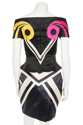 Lot 127 - A striking Gianni Versace satin ensemble,...