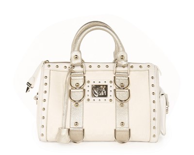 Lot 11 - A Versace 'Snap Out Of It' white and metallic...