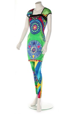 Lot 30 - Three colourful Versace ensembles, 1990s,...