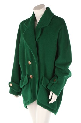 Lot 31 - A Chanel forest-green alpaca-wool oversized...