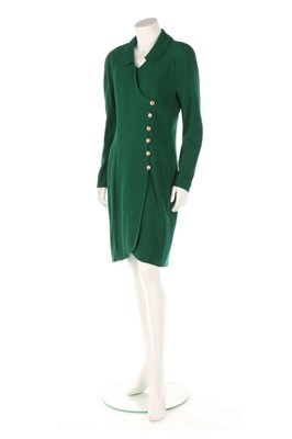 Lot 31 - A Chanel forest-green alpaca-wool oversized...