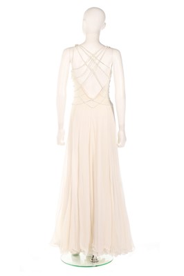 Lot 36 - A Loris Azzaro white jersey and silk-chiffon...