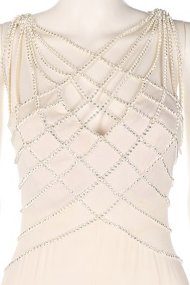 Lot 36 - A Loris Azzaro white jersey and silk-chiffon...