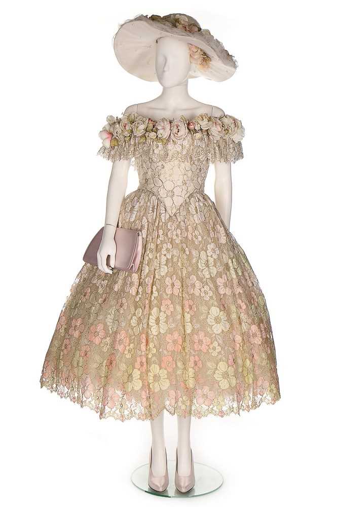 Lot 40 - Two bespoke pale pink and ivory ensembles...