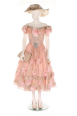 Lot 40 - Two bespoke pale pink and ivory ensembles...