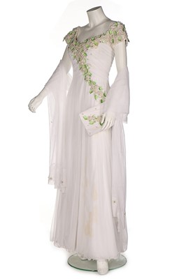 Lot 41 - A bespoke white tulle evening gown, 1990s,...