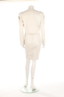 Lot 53 - A Jitrois white leather ensemble, circa 1990,...