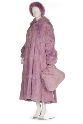 Lot 55 - A lavender swing-style mink coat, probably...