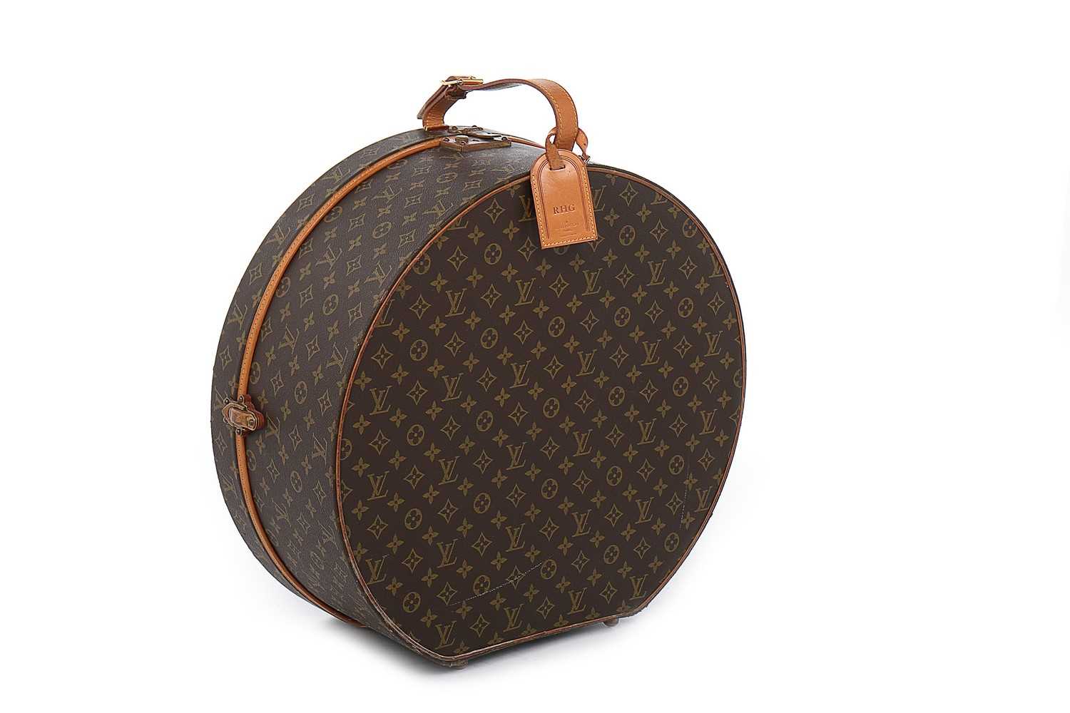 Lot 17 - A Louis Vuitton monogrammed leather hatbox,...