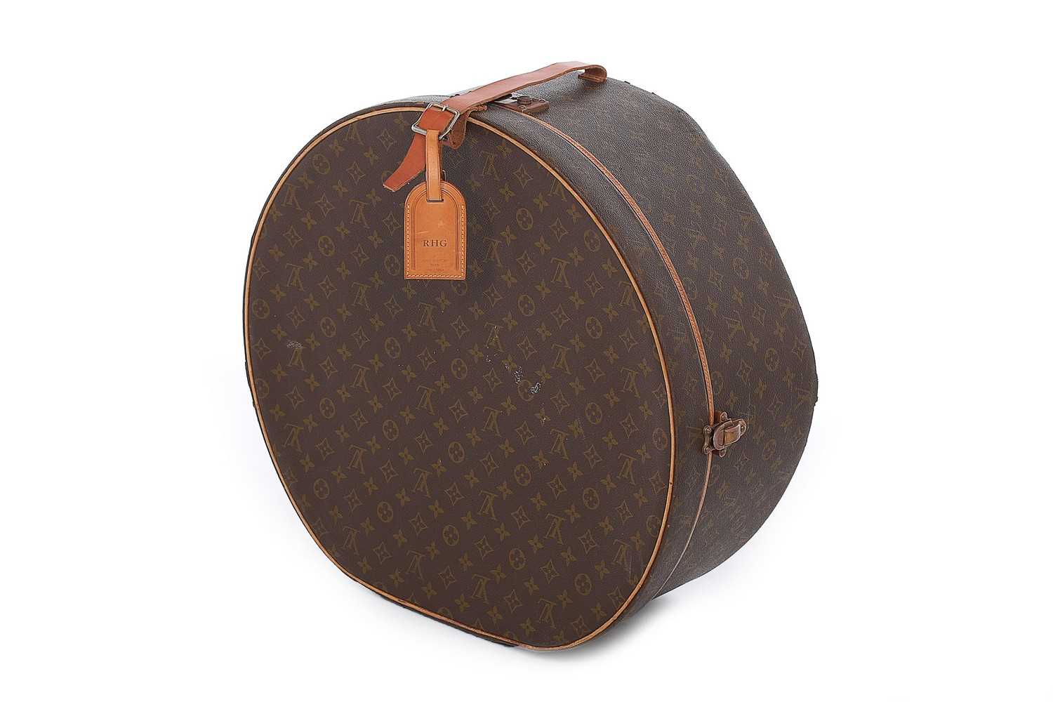 Lot 18 - A Louis Vuitton monogrammed leather hatbox,...