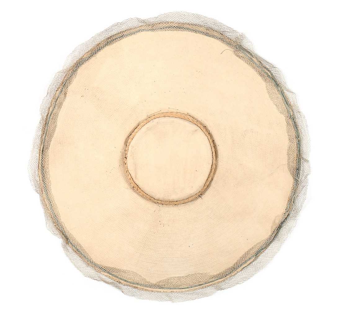 Lot 97 - A fine and rare painted and plaited paper...