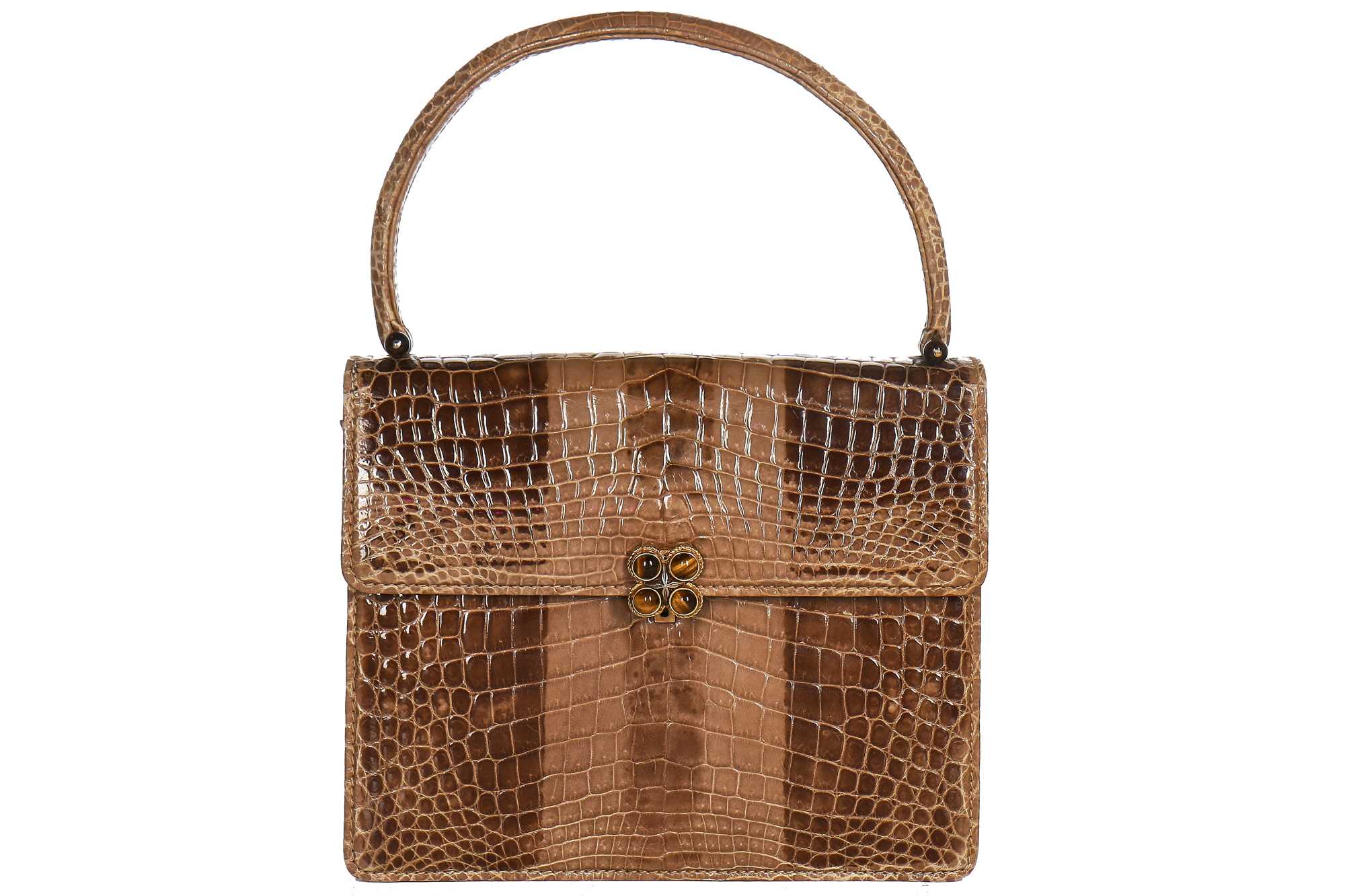 Lot 9 - A Gucci crocodile handbag, 1960s