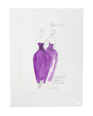 Lot 189 - Victor Edelstein sketch of Princess Diana's...