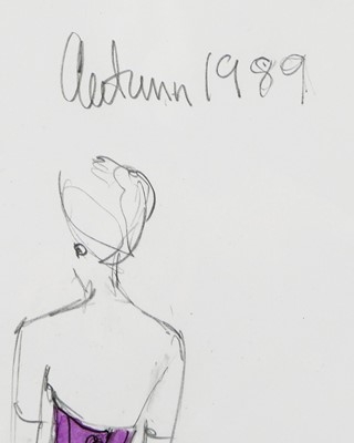 Lot 189 - Victor Edelstein sketch of Princess Diana's...