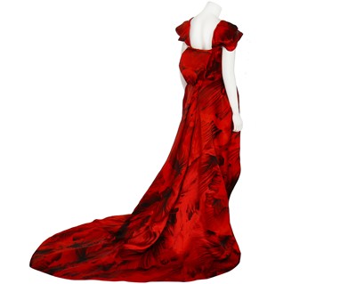 Lot 250 - A Sarah Burton for Alexander McQueen flame-red silk-organza gown, Resort 2011