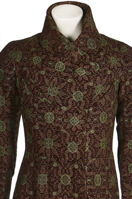 Lot 42 - A fine gentleman's woven wool banyan or nightgown, late 1830s -early 1840s
