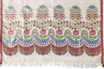 Lot 37 - A fine Spitalfields ivory silk stole, 1810-20