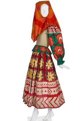 Lot 53 - Diaghilev's Ballets Russes 'Le Coq d'Or' costume for a female subject of King Dodon