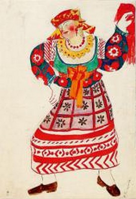 Lot 53 - Diaghilev's Ballets Russes 'Le Coq d'Or' costume for a female subject of King Dodon