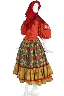 Lot 54 - Diaghilev's Ballets Russes 'Le Coq d'Or' costume for a female subject of King Dodon