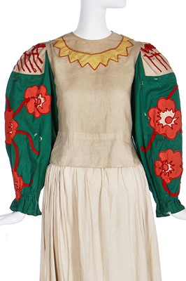 Lot 55 - Diaghilev's Ballets Russes 'Le Coq d'Or' costume elements for a female subject of King Dodon