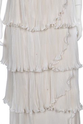 Lot 179 - A Valentino Garavani couture sequined ivory silk evening gown, circa 1983