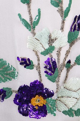 Lot 179 - A Valentino Garavani couture sequined ivory silk evening gown, circa 1983