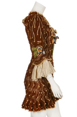 Lot 208 - A good and rare Vivienne Westwood lace-knit wool dress, 'On Liberty' collection, Autumn-Winter 1994-95