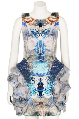 Lot 248 - An Alexander McQueen 'Plato's Atlantis' collection snakeskin print silk dress, Spring/Summer 2010