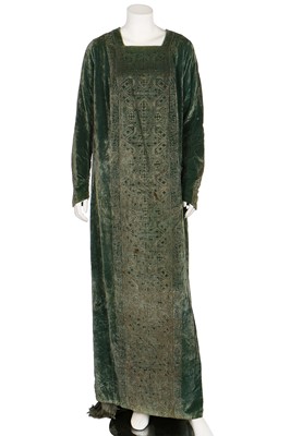 Lot 66 - A Mariano Fortuny stencilled velvet tabard dress, circa 1920
